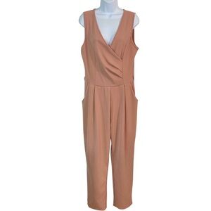 FASHION MAGAZINE Dusty Rose Wide-Leg Jumpsuit Sz 3X